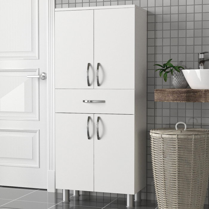 Hanah Home Arizona 4 Kapak Armario de Baño Blanco 59.4x140x31.5 cm